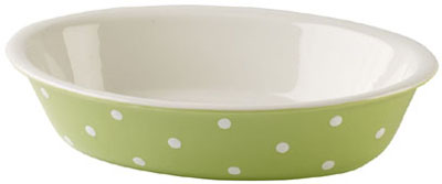 Dish oval with rim